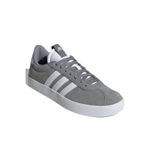 Adidas VL Court 3.0 Men’s Sneakers Gray/White Suede – Size 8 – New With Box - Picture 2 of 11